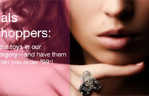 Babeland.com web merchandising graphics