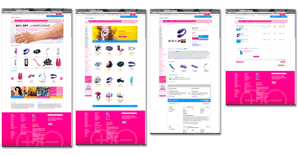 Creative direction for babeland.com, store buying path